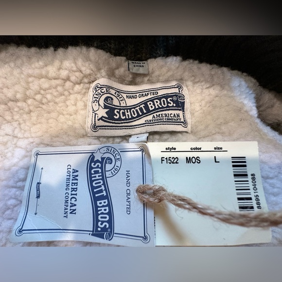 SCHOTT Shawl Collar Sweater style: F1522Jacket- Sz Large - Picture 16 of 16